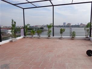 Big balcony, lake view apartment for rent with 01 bedroom in Nhat Chieu, Tay Ho