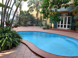 Swimming pool, big garden villa with 05 bedrooms for rent in Tay Ho