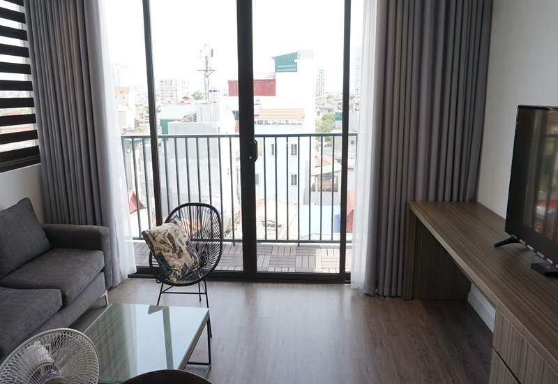 Nice balcony apartment for rent with 01 bedroom in Doi Can, Ba Dinh
