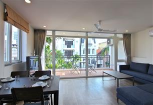 Big balcony 01 bedroom apartment for rent in Dang Thai Mai, Tay Ho