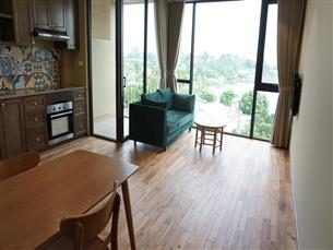 Lake view, balcony 01 bedroom apartment for rent in Xom Chua, Tay Ho