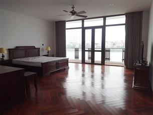 Lake view, big balcony, new studio apartment for rent in Quang An, Tay Ho