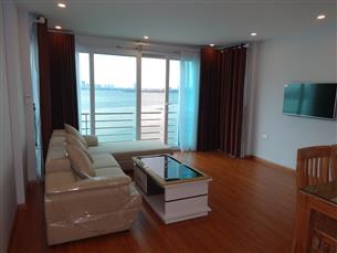 Lake view, new apartment with 01 bedroom for rent in Yen Phu Village, Tay Ho