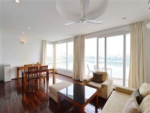Lake view serviced apartment for rent with 02 bedrooms for rent in Xuan Dieu, Tay Ho