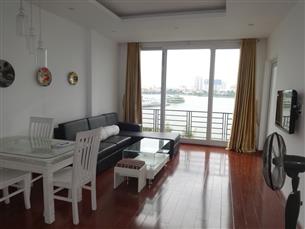 Lake view, balcony 02 bedroom apartment for rent in Nhat Chieu, Tay Ho