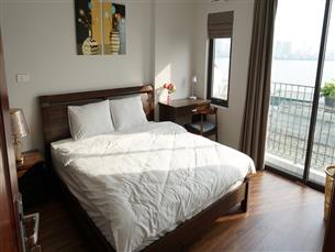 Lake view, balcony 01 bedroom apartment for rent in Vu Mien, Tay Ho